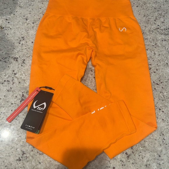 Tlf Apparel Pants - High-Waist Seamless Leggings in Bright Orange by TLF